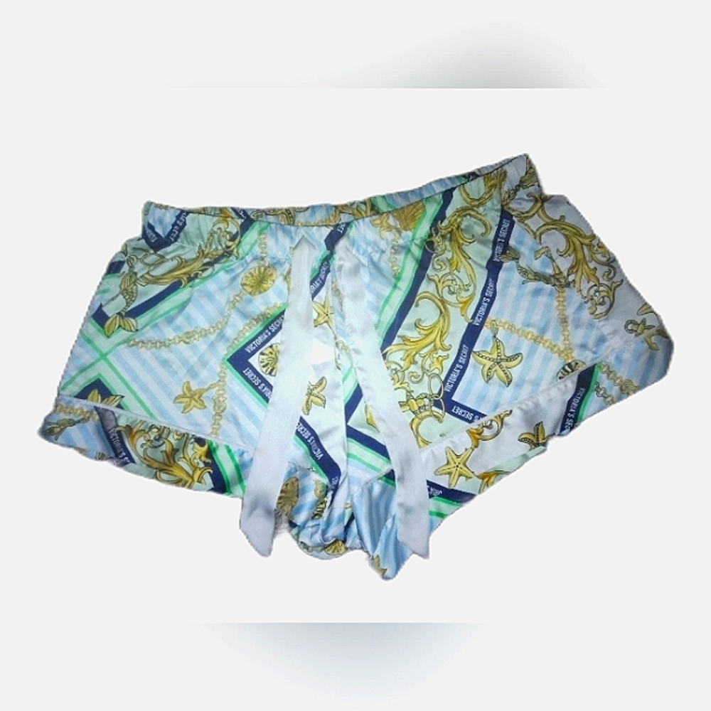 Victoria's Secret Silky Satin Nautical Themed PJ Shorts. Sz. S/P/CH  170/68A.